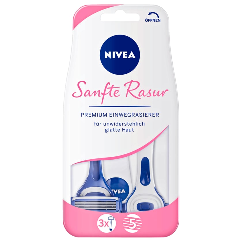 NIVEA Sanfte Rasur Premium Einwegrasierer 3 Stück